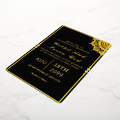 Gold Luxury Invitation Kaart Gold Foil Vector (Gedraaid)