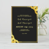 Gold Luxury Kaart Vector Sjabloon (Staand voorkant)