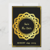 Gold Luxury Kaart Vector Sjabloon (Achterkant)