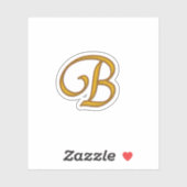 Gold Luxury Monogram B Sticker (Vel)