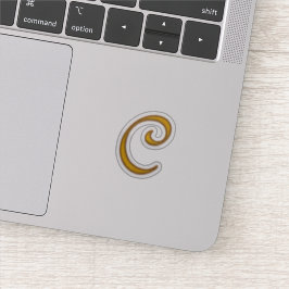 Gold Luxury Monogram C Sticker