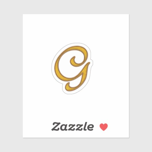 Gold Luxury Monogram G Sticker (Vel)