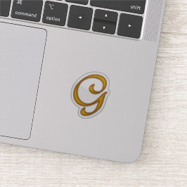 Gold Luxury Monogram G Sticker