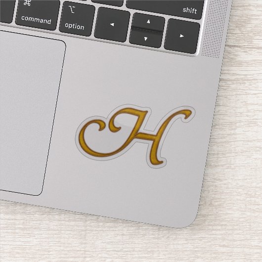 Gold Luxury Monogram H Sticker (Detail)