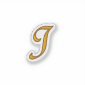 Gold Luxury Monogram I Sticker (Voorkant)