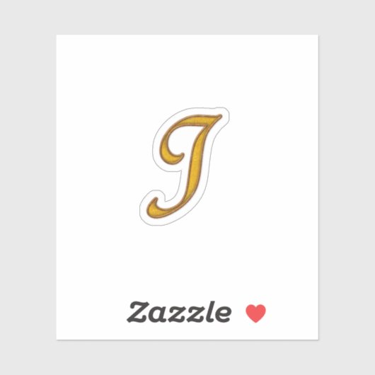 Gold Luxury Monogram I Sticker (Vel)
