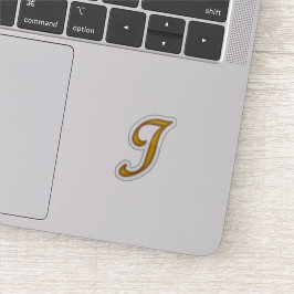 Gold Luxury Monogram I Sticker