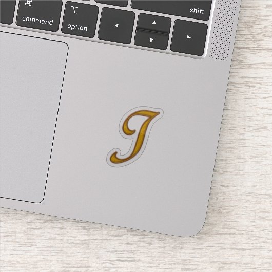 Gold Luxury Monogram I Sticker (Detail)