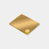 Gold Luxury Monogram J Post-it® Notes (Schuin)