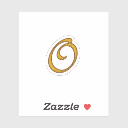 Gold Luxury Monogram O Sticker (Vel)