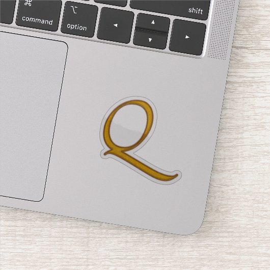 Gold Luxury Monogram Q Sticker (Detail)
