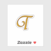 Gold Luxury Monogram T Sticker (Vel)