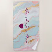 Gold Luxury Popular Blush Pink Mint Collection Strandlaken (Voorkant)