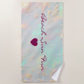 Gold Luxury Trendy Blush Pink Soft Mint Collection Strandlaken (Voorkant)