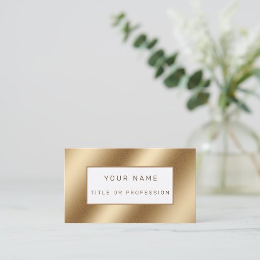 Gold Luxury Visitekaartje (Staand voorkant)