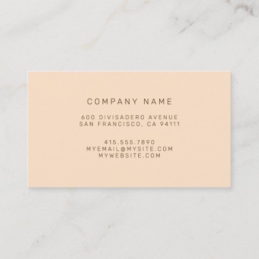 Gold Luxury Visitekaartje (Achterkant)