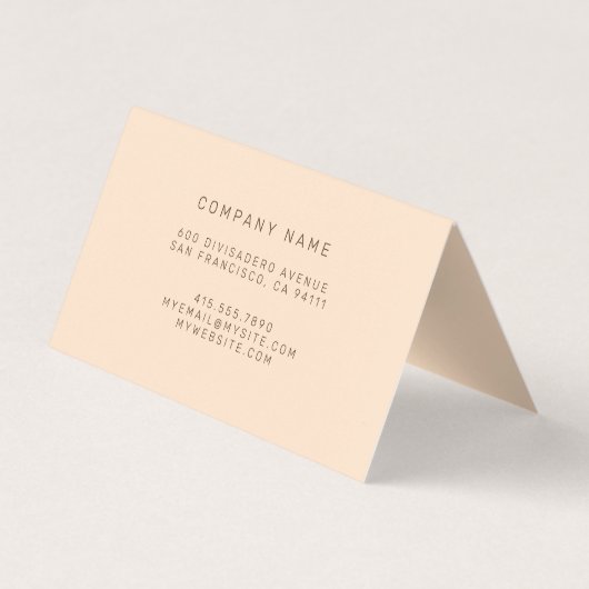 Gold Luxury Visitekaartje (Achterkant)