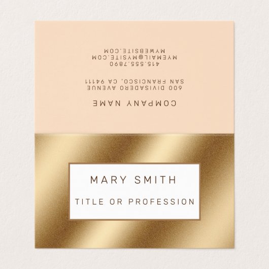 Gold Luxury Visitekaartje (Buitenkant ongevouwen)