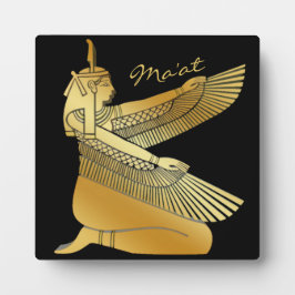 Gold Ma'at Egyptian Spiritueel Justice Goddess Fotoplaat