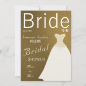 Gold Magazine Hoesje Vrijgezellenfeest Kaart (Voorkant)