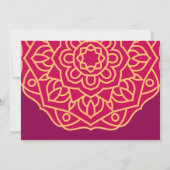 Gold Magenta Mandala Indian Wedding Bedankkaart (Achterkant)