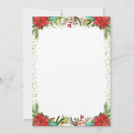 Gold Magical Kerstunicorn-Baby shower Kaart (Achterkant)