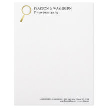 Gold Magnifying Glass Private Eye Name & Contact