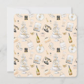 Gold Magnolia Couples Vrijgezellenfeest Kaart (Achterkant)