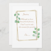 Gold Maid of Bridesmaid proposal Kaart (Voorkant / Achterkant)