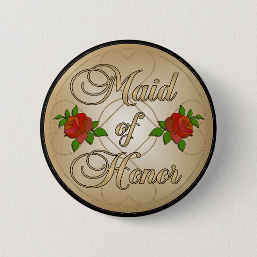 Gold Maid of Honor (MoH)-toets Ronde Button 5,7 Cm (Voorkant)