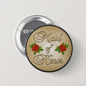 Gold Maid of Honor (MoH)-toets Ronde Button 5,7 Cm (Voorkant /achterkant)
