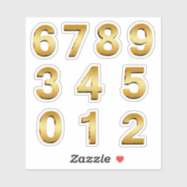 Gold Mailbox Adresnummers Sticker