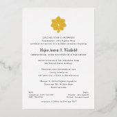 Gold Major Militaire Pensioen Folie Uitnodiging (Voorkant)