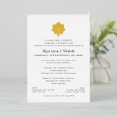 Gold Major Militaire Pensioen Folie Uitnodiging (Staand Voorkant)