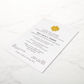 Gold Major Militaire Pensioen Folie Uitnodiging (Gedraaid)