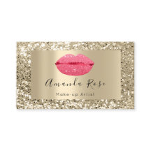 Gold MAKE-UP ARTIST Pink KISS LIPS GLITTER