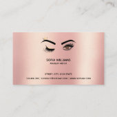 Gold Make-up Wink Eye Beauty Salon Lash Extension Visitekaartje (Achterkant)