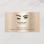Gold Make-up Wink Eye Beauty Salon Lash Extension Visitekaartje (Achterkant)