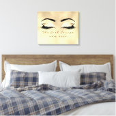 Gold Makeup Artist Beauty Browns Studio Lashes Canvas Afdruk (Insitu (Slaapkamer))