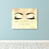 Gold Makeup Artist Beauty Browns Studio Lashes Canvas Afdruk (Insitu (Houten vloer))