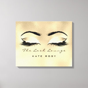 Gold Makeup Artist Beauty Browns Studio Lashes Canvas Afdruk