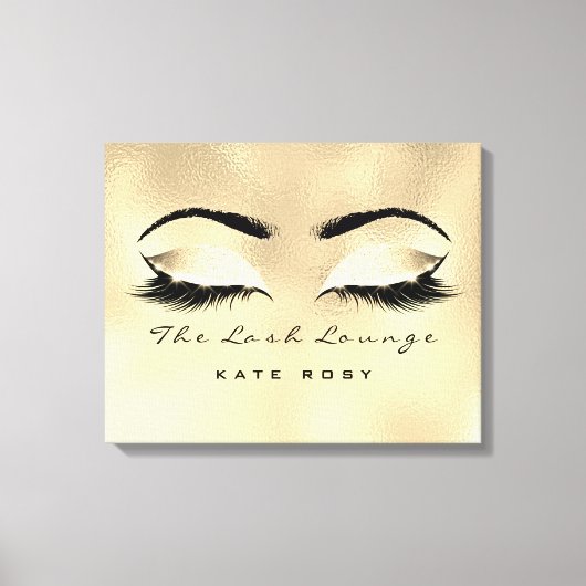 Gold Makeup Artist Beauty Browns Studio Lashes Canvas Afdruk (Voorkant)