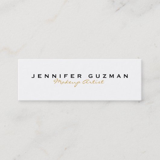 Gold Makeup Artist Mini Visitekaartje (Voorkant)