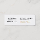 Gold Makeup Artist Mini Visitekaartje (Achterkant)