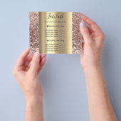 Gold Makeup Beauty Salon Roos Hair Nails Flyer (Hand)