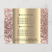 Gold Makeup Beauty Salon Roos Hair Nails Flyer (Achterkant)