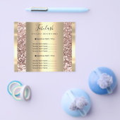 Gold Makeup Beauty Salon Roos Hair Nails Glitter F Flyer (Enkel)