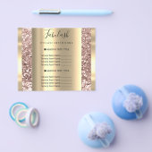 Gold Makeup Beauty Salon Roos Hair Nails Glitter Flyer (Enkel)