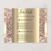 Gold Makeup Beauty Salon Roos Hair Nails Glitter Flyer (Voorkant)