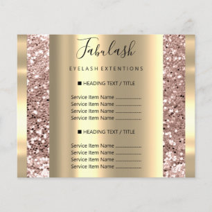 Gold Makeup Beauty Salon Roos Hair Nails Glitter Flyer